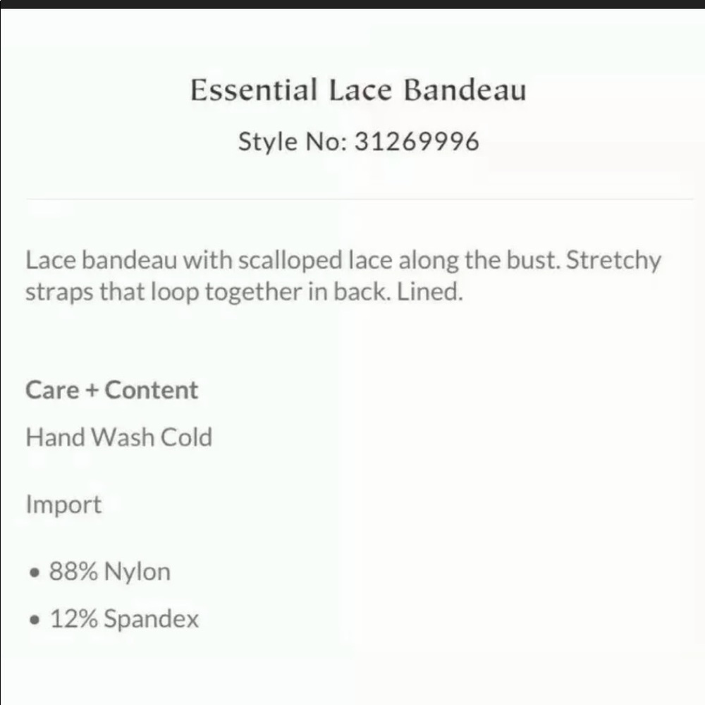 Free People Lace Bandeau Strappy Back Small - Picture 3 of 5